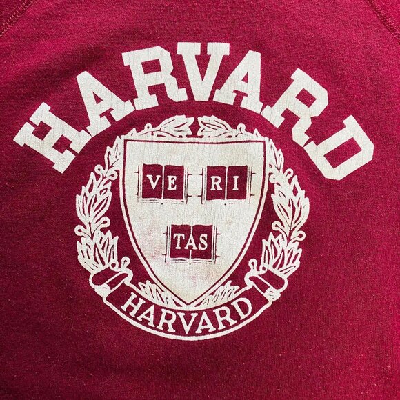 Vintage 80s Harvard University Crewneck Sweatshirt Size XL Made in USA Tultex - Picture 5 of 11
